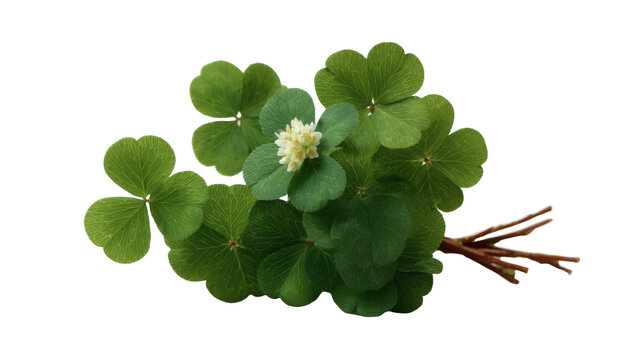[免摳素材]幸運三葉草花束特寫