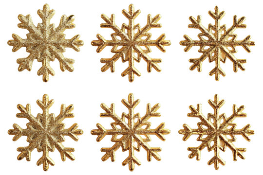 [免摳素材]閃耀金雪花圖案