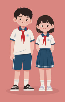 少先隊員矢量學生
