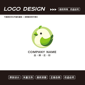 卡通鳥logo標志