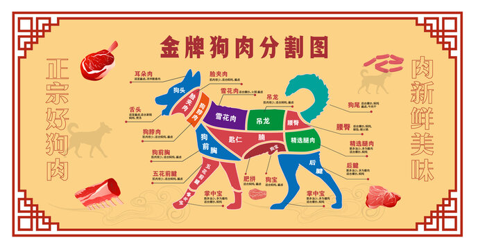 狗肉分割肉圖