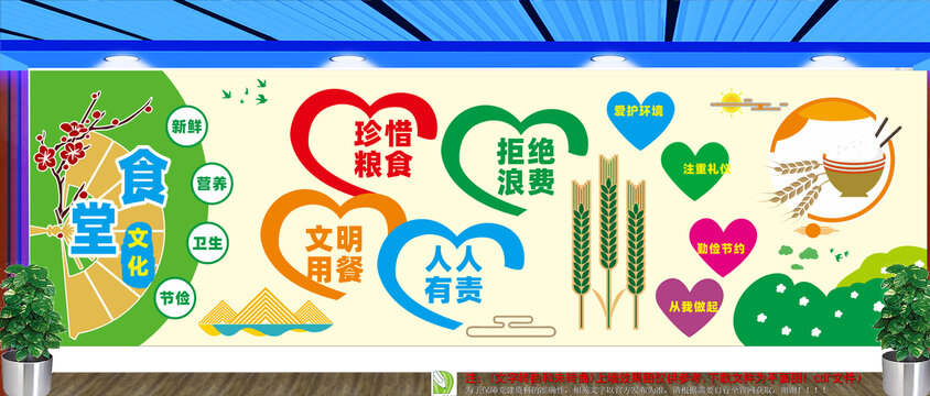 食堂文化墻