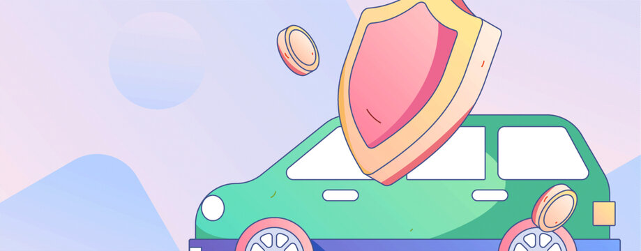 汽車保險矢量插畫