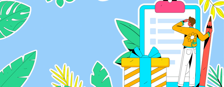 問卷矢量插畫