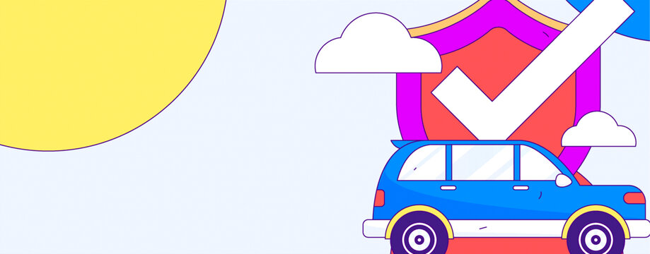 汽車(chē)保險(xiǎn)矢量插畫(huà)