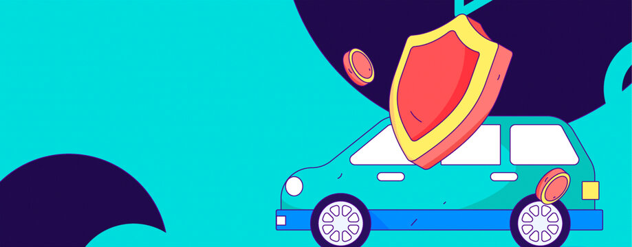 汽車保險矢量插畫