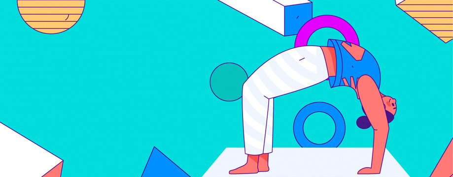瑜伽矢量插畫