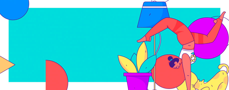瑜伽矢量插畫