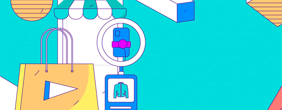 直播矢量插畫
