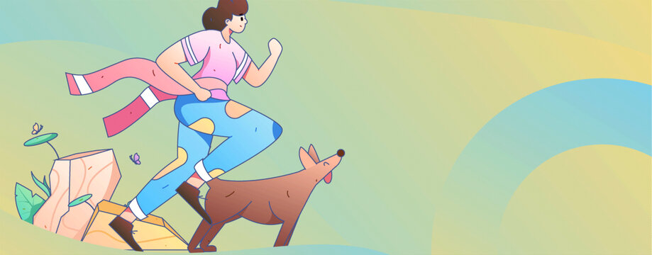 跑步矢量插畫