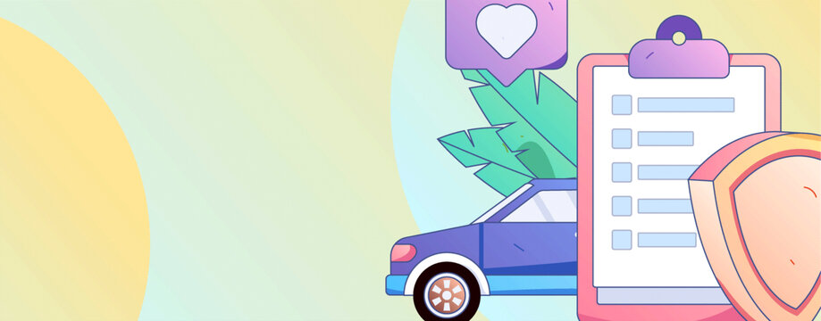 汽車保險矢量插畫