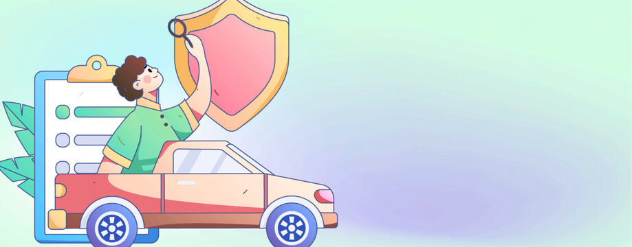 汽車保險矢量插畫