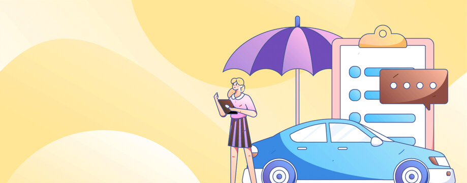汽車保險矢量插畫