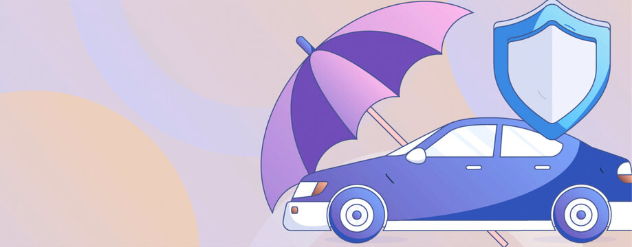 汽車保險矢量插畫