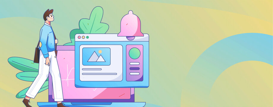 公告矢量插畫