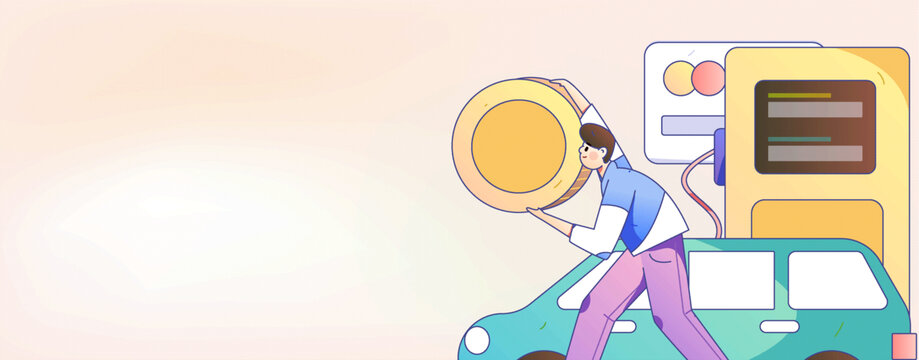 加油卡矢量插畫