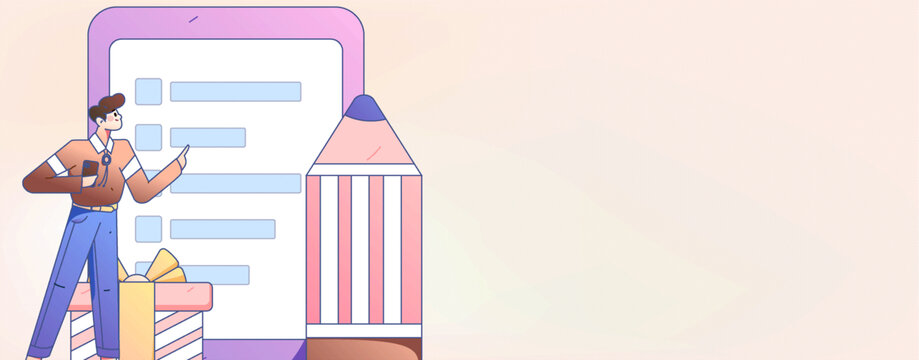 問卷矢量插畫