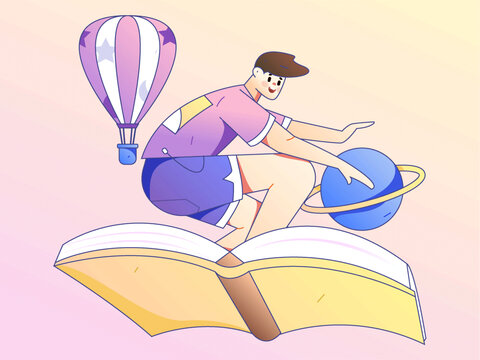 閱讀矢量插畫