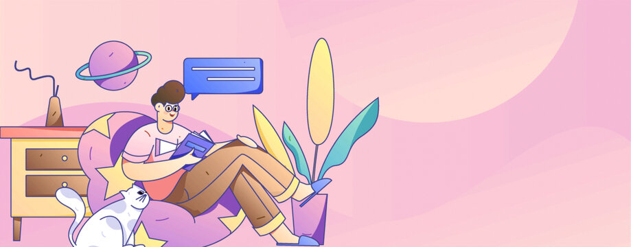 閱讀矢量插畫