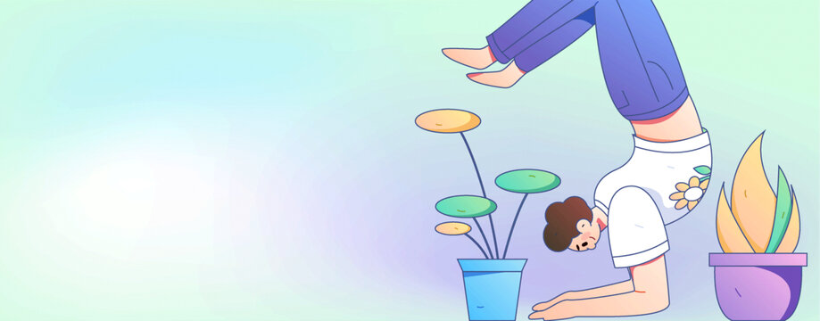 瑜伽矢量插畫