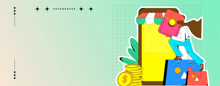 電商矢量插畫