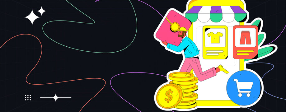 電商矢量插畫