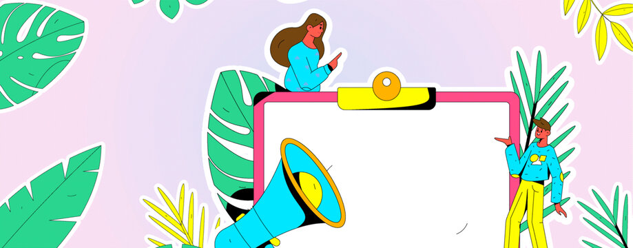公告矢量插畫