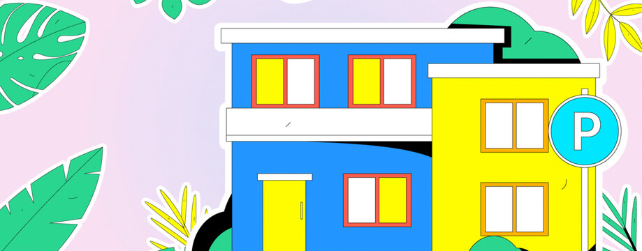 建筑矢量插畫