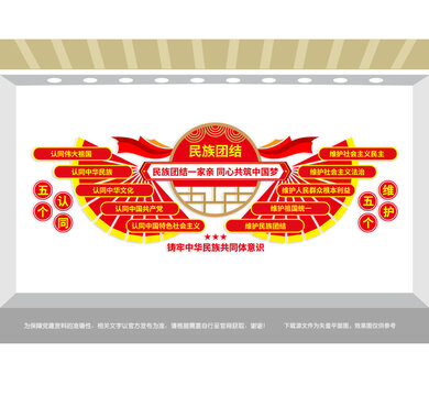 五個(gè)認(rèn)同五個(gè)維護(hù)民族團(tuán)結(jié)墻