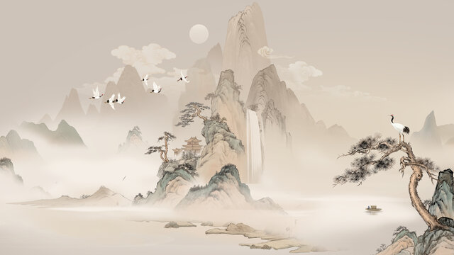 中式山水國(guó)畫(huà)