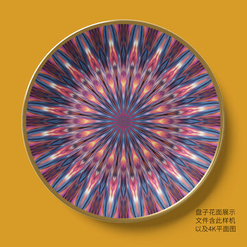 絢麗多彩圓形盤子花面展示