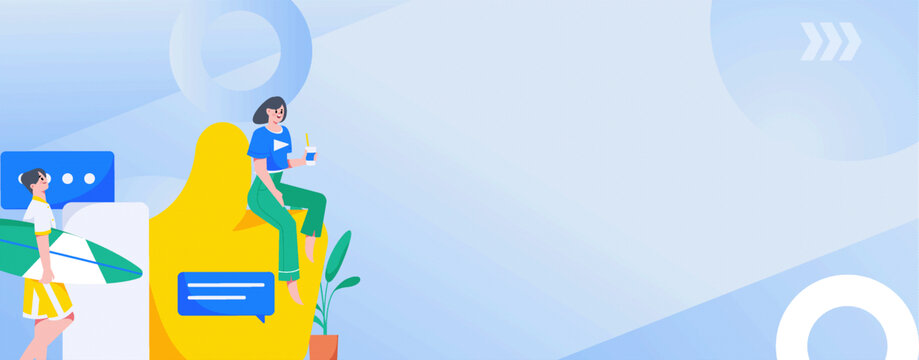 社交矢量插畫