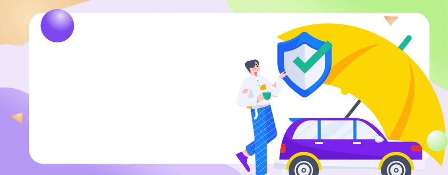 汽車保險矢量插畫
