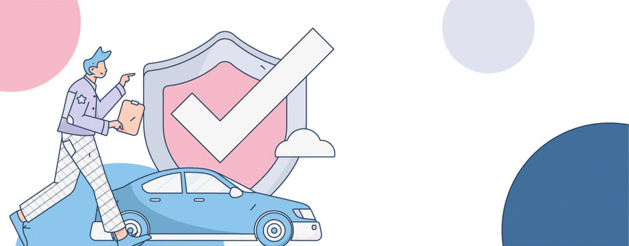 汽車保險矢量插畫