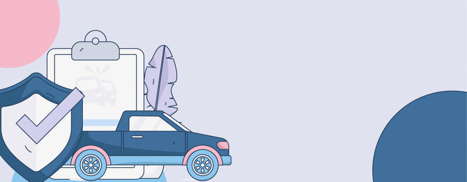 汽車保險矢量插畫