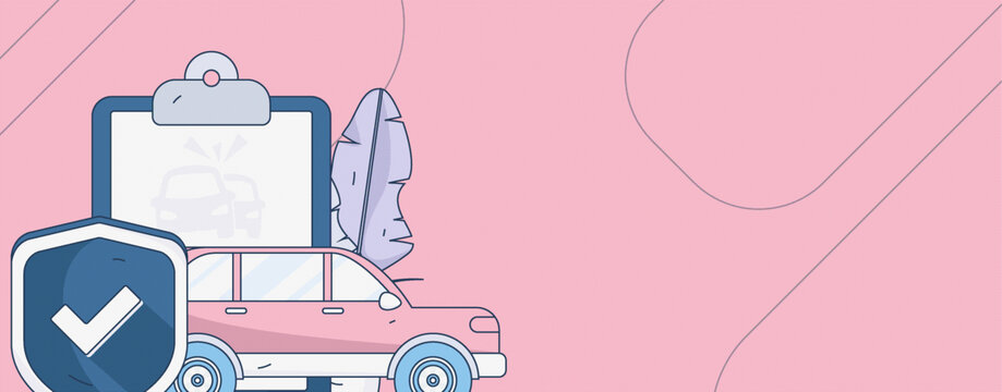 汽車保險矢量插畫