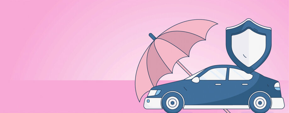 汽車保險(xiǎn)矢量插畫