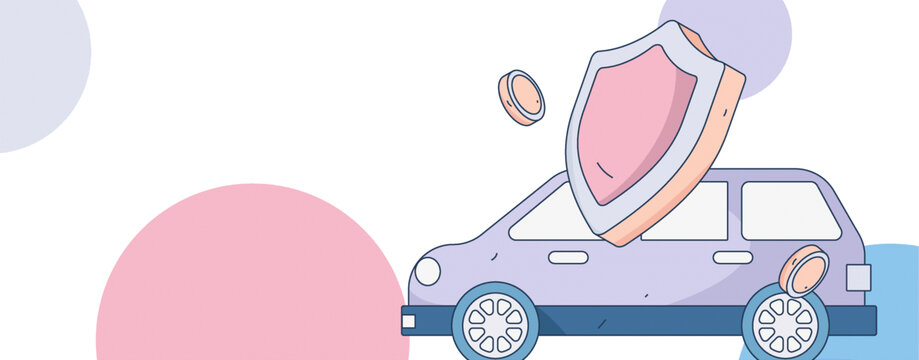 汽車保險矢量插畫