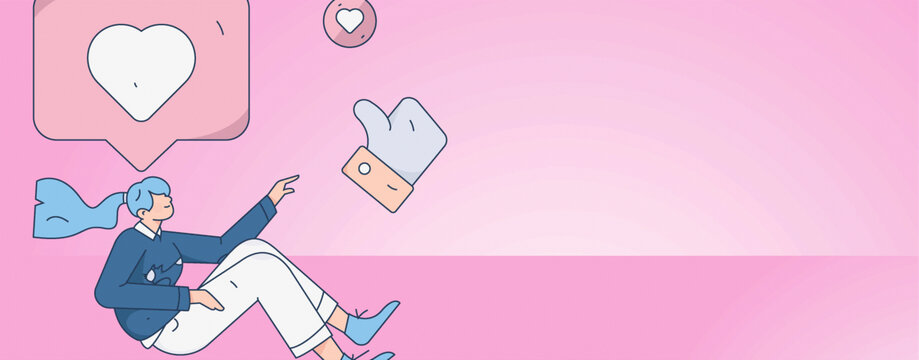 社交矢量插畫