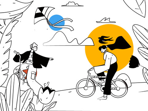 立春矢量插畫