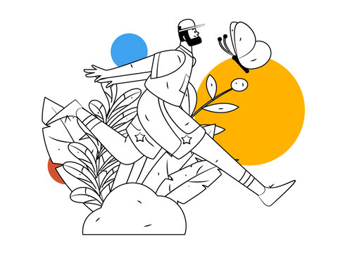 跑步矢量插畫(huà)
