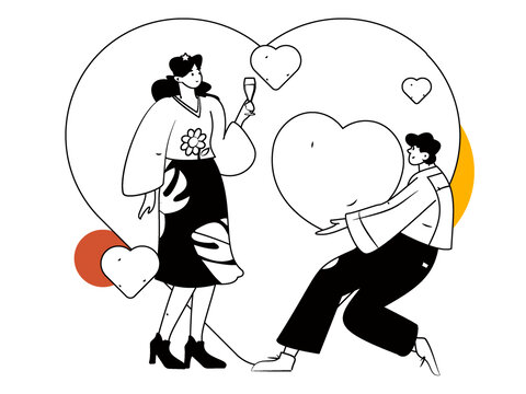 情人節(jié)矢量插畫(huà)