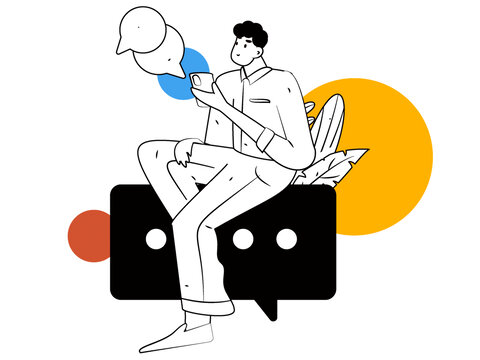 社交矢量插畫