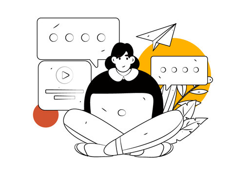 協(xié)作矢量插畫