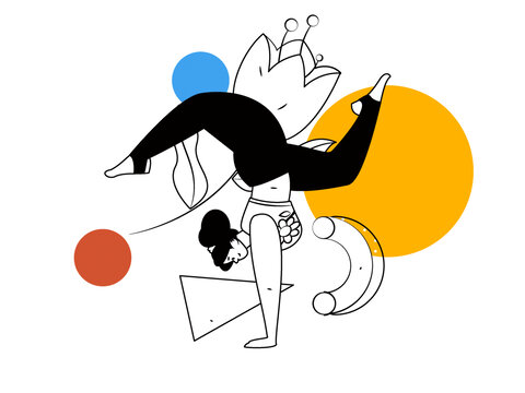 瑜伽矢量插畫