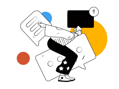 咨詢矢量插畫