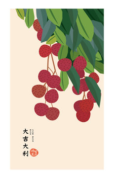 荔枝插畫