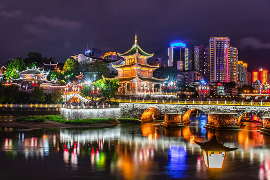 貴州甲秀樓夜景