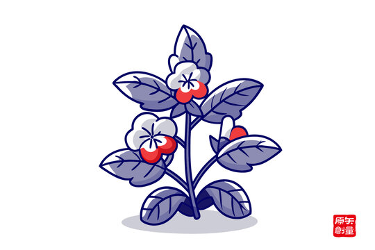 手繪風(fēng)植物花卉水仙花插畫