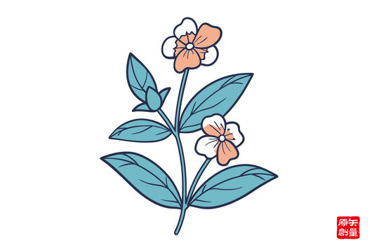 手繪簡(jiǎn)約花卉植物水仙花插畫(huà)